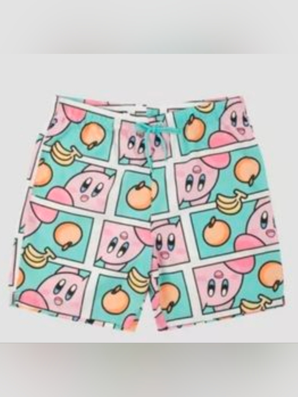 Kirby Graphic Swim Shorts in Mint & Pink